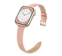 Tuocal Bracelet fin en cuir véritable compatible avec Apple Watch millimètre 38/40/41/42 (Series 10), iWatch séries 10/9/8/7/6/5/4/3/2/1 SE Femme
