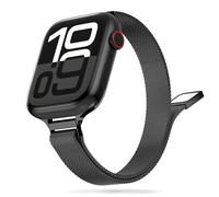 Tuocal Bracelet magnétique en métal compatible avec Apple Watch millimètre 38-49 mm, fin bracelet Milanais en maille pour iWatch séries 10-5