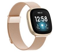 Tuocal Compatible avec Fitbit Versa 4 / Versa 3 / Sense 2 / Sense Bracelet Femme Homme Maille métallique magnétique Bracelet de rechange en acier inoxydable pour Versa 4 / Versa 3 / Sense 2 / Sense