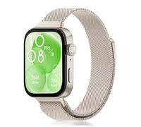 Tuocal Compatible avec Huawei Watch Fit 4/4 Pro/Fit 3 Bracelet de rechange en acier inoxydable pour Huawei Watch Fit 4/4 Pro/Fit 3 homme et femme, lumière étoilée