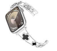 Tuocal Compatible avec le bracelet Apple Watch 42 mm (Series 10), 38 mm, 40 mm, 41 mm, bracelet de rechange en acier inoxydable avec strass diamant scintillant, pour iWatch séries 10, 9, 8, 7, 6, 5,
