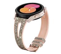Tuocal Compatible avec Samsung Galaxy Watch 6 5 4 Bracelet 40 mm 44 mm, Bracelet fin en silicone pailleté 20 mm de remplacement pour bracelets Samsung Galaxy Watch 4 Classic 42 mm 46 mm pour femmes