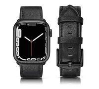 Tuocal Cuir Véritable Bracelet Compatible avec Bracelet Apple Watch 38mm 40mm 41mm 42mm(Series10) Homme Femme, de Remplacement Bracelet Compatible avec iWatch Series 10 9 8 7 6 5 4 3 2 1 SE