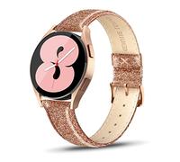 Tuocal Cuir Véritable Bracelet Compatible avec Samsung Galaxy Watch 6/5/4 - 40mm/43mm/45mm/47mm de Remplacement