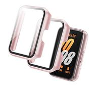 Tuocal Lot de 2 coques de protection compatibles avec Samsung Galaxy Fit 3 avec film de protection d'écran - 360° - Ultra fine - En polycarbonate rigide - Anti-rayures - Pour Samsung Galaxy Fit 3 - Or