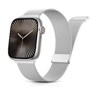 Tuocal Métal Bracelets Compatible avec Apple Watch 38mm 40mm 41mm 42mm(Series10), Sport Aimant Acier Inoxydable en métal Compatible pour iWatch Series 10 9 8 7 6 5 4 3 2 1 & SE Hommes Femmes