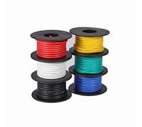 Tuofeng 14awg fil de silicone flexible, fil de cuivre étamé n ° 14 isolation en caoutchouc de silicone (6 couleurs différentes, 4 mètres chacun) 600V torsadé câblage de voiture