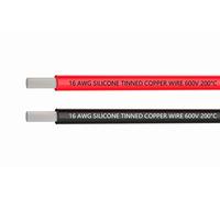 Tuofeng 16 spécifications fil de silicone de 3 mètres fil de cuivre étamé et flexible 1.5 mètres de fil noir et 1.5 mètres de fil rouge pour imprimante 3D, cordon de test