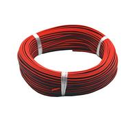 TUOFENG Fil électrique 18 fils, fil de silicone de calibre 18, 60 mètres [Noir 30 m Rouge 30 m] Ligne de câble parallèle à 2 conducteurs Raccordement flexible Brins sans oxygène Fil de cuivre étamé
