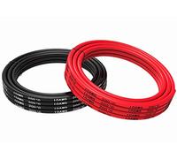 TUOFENG Fil électrique de calibre 10 Fil de silicone AWG 10 mètres [5 m noir et 5 m rouge] Flexible de câble en cuivre étamé Branchez le câble métallique pour le câble de serrage de batterie auto