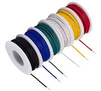 TUOFENG Kit de fil solide-fil solide de 20 awg-6 bobines de 8 mètres de couleurs différentes Fil de cavalier de calibre 20 -Kit de fil de raccordement