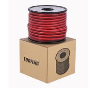 TUOFENG18awg Fil électrique - Fil de silicone flexible Fil parallèle à 2 conducteurs (noir 20 mètres rouge 20 mètres) Fil toronné Fil de raccordement électronique