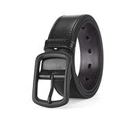 Tuoig Hommes Ceinture en Cuir Mode All-Match Jeunes et d'âge Moyen Affaires Boucle ardillon Tendance Loisirs Ceinture (Belt Length : 48inch/120cm, Color : Black)