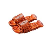 TUOJINRUIDA Chaussons unisexes drôles, poissons et homards, pour hommes ou femmes, pantoufles amusantes pour la maison à la plage, douche, heures de détente à la piscine, marche en plein air, 36/37 EU
