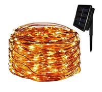 Tuokay 22M 200 LED Guirlande de Lumières 8 Modes de Lumières Imperméables de Cuivre de Fil pour la Décoration de Jardin Gazebo Patio Cour Clôture Extérieur (Blanc Chaud)