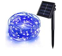 Tuokay 22M 200 LED Guirlande de Lumières 8 Modes de Lumières Imperméables de Cuivre de Fil pour la Décoration de Jardin Gazebo Patio Cour Clôture Extérieur (Bleu)
