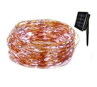 Tuokay 22M 200 LED Guirlande de Lumières 8 Modes de Lumières Imperméables de Cuivre de Fil pour la Décoration de Jardin Gazebo Patio Cour Clôture Extérieur (Blanc)