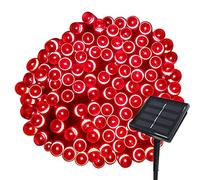 Tuokay 22M Guirlande Solaire 200 LED 8 Jeux de Lumière Guirlande Lumineuse Idéal pour la Décoration de Jardin Gazebo Patio Cour Clôture Extérieur (Rouge)