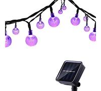 Tuokay Guirlande Solaire avec Ballon, 6,5M 30LED 8 Modes D'éclairage Violet | Etanche IP65, Guirlande Lumineuse Solaire pour Jardin Gazebo Patio Cour Clôture Extérieur