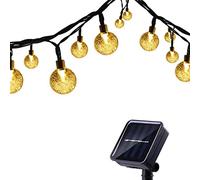 Tuokay Guirlande Solaire Extérieure avec Ballon, 6,5M 30 LED Guirlande Lumineuse Solaire Etanche, 8 modes d'éclairage Lampe Décoratives pour Jardin, Patio, Clôture, Anniversaire, Mariage (Blanc Chaud)