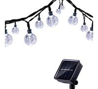 Tuokay Guirlande Solaire Extérieure avec Ballon, 6,5M 30 LED Guirlande Lumineuse Solaire Etanche, 8 modes d'éclairage Lampe Décoratives pour Jardin Gazebo Patio Cour Clôture Extérieur (Blanc)