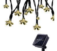 Tuokay Guirlande Solaire Extérieure avec Fleur, 7M 50 LED Guirlande Lumineuse Solaire Etanche, 8 modes d'éclairage Lampe Décoratives pour Jardin Gazebo Patio Cour Clôture Extérieur (Blanc Chaud)