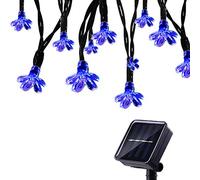 Tuokay Guirlande Solaire Extérieure avec Fleur, 7M 50 LED Guirlande Lumineuse Solaire Etanche, 8 modes d'éclairage Lampe Décoratives pour Jardin Gazebo Patio Cour Clôture Extérieur (Bleu)