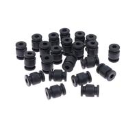 TUOKLNC Lot de 20 boules d'amortissement anti-vibrations en silicone pour drone FPV, support amortisseur pour cardan, contrôleur de vol, stabilisateur de caméra, performance de vol améliorée (noir)