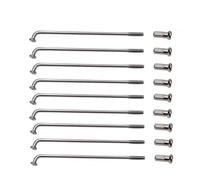 TUOKLNC Lot de 36 rayons de vélo avec , 12 G 2,6 mm, rayons en acier pour vélo électrique et roue de vélo, longueur réglable de 60 à 305 mm, ensemble de rayons argentés (175 mm)
