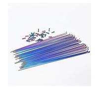 TUOKLNC Lot de 36 rayons de vélo avec tétons en acier inoxydable 304 haute résistance pour roues de 66, 27,5 et 29,6 cm, kit de réparation de roues de vélo de route (36 pièces colorées, 293 mm)