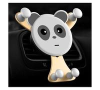 TUOKLNC Support de téléphone de voiture universel à clipser sur grille d'aération pour iPhone, Samsung, Xiaomi, rotation à 360°, crochet à une main pour tous les téléphones de 4 à 7 pouces (ours doré)