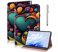 TUOLISG Étui de protection pour Samsung Galaxy Tab S10 Lite / S10 FE / S9 FE 10,9" / S9 11" - En cuir synthétique - Avec fentes pour documents et multi-angles - Aquarelle