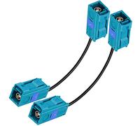 TUOLNK 2 Pack 6 pouces Fakra Z femelle à Fakra Z femelle câble d'extension d'autoradio câble coaxial en queue de cochon RG174 câble coaxial d'autoradio RF