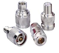 TUOLNK 4 Type Set d'adaptateur Coaxial N à F Antenne femelle N mâle F Adaptateur RF pour câble d'extension d'antenne Kit de connecteur RF N à F