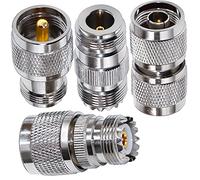 TUOLNK 4 Type Set UHF à N-type RF Kit de connecteur d'adaptateur coaxial UHF à N Connecteur jack coaxial pour câble coaxial/Telecom RF Kit d'adaptateur coaxial UHF à type N