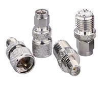 TUOLNK 4 Types Set Adaptateur SMA Mâle vers Mini UHF Mâle Mini UHF vers SMA Kit Adaptateur Coaxial RF pour Antenne sans Fil/Câble Coaxial RF SMA vers Mini Adaptateur Antenne UHF