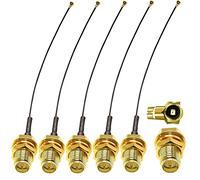 TUOLNK 5 pcs 6 Pouces IPX vers RP-SMA Câble d'antenne WiFi Femelle 0.81mm U.FL IPX MHF4 vers RP-SMA Câble d'antenne Femelle U.FL Câble Mini PCI vers RP-SMA Femelle Câble Coaxial Faible Perte