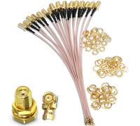 TUOLNK 5 pcs 6 pouces SMA Femelle vers U.FL IPX MHF1 RF Adaptateur Coaxial RG178 Câble Jumper Pigtail SMA Femelle vers IPX Câble Coaxial UFL/IPX Câble Mini PCI vers SMA Femelle Câble Coaxial