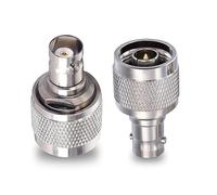 TUOLNK Adaptateur coaxial N mâle vers BNC femelle Prise mâle de type N vers BNC femelle Jack Connecteur coaxial RF pour câble d'extension d'antenne WiFi 2 pièces