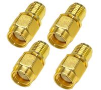 TUOLNK Adaptateur Coaxial RP-SMA mâle vers SMA Femelle, 4 pièces pour antenne de routeur