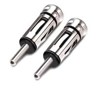 TUOLNK Adaptateur d'antenne Radio DIN mâle vers ISO Femelle, Adaptateur stéréo Universel pour véhicule, Prise ISO vers connecteur DIN pour autoradio de véhicule, 2 pièces