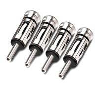 TUOLNK Adaptateur d'antenne Radio DIN mâle vers ISO Femelle, Adaptateur stéréo Universel pour véhicule, Prise ISO vers connecteur DIN pour autoradio de véhicule, 4 pièces