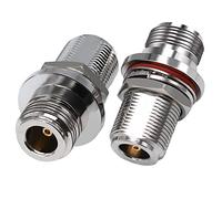TUOLNK Adaptateur N Femelle à N Femelle connecteur coaxial de cloison pour câble Coaxial d'antenne 2 pièces