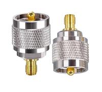 TUOLNK Adaptateur SMA Femelle vers UHF PL-259 Connecteur Coaxial Mâle pour Antenne Radio CB SO239 Prise Mâle - 2 Pièces