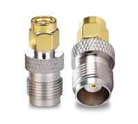 TUOLNK Adaptateur SMA vers TNC Connecteur Coaxial pour Routeur d'Antenne - Mâle SMA vers Femelle TNC - 2 Pièces