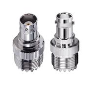 TUOLNK BNC Femelle vers UHF PL259 Femelle Adaptateur Coaxial RF SO239 Femelle Jack vers BNC Femelle Jack Connecteur Coaxial pour Câble d'Extension 2pcs