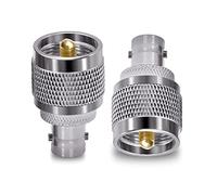 TUOLNK BNC Femelle vers UHF PL259 mâle Adaptateur coaxial RF SO239 mâle vers BNC Femelle connecteur coaxial pour câble d'extension 2 pièces