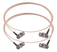 TUOLNK Câble BNC RG316 Câble coaxial BNC mâle à angle droit vers BNC mâle à angle droit pour câble CCTV HD SDI 3.28ft (1M) 50Ohm BNC coude 90 degrés Rallonge de câble 2 Pack