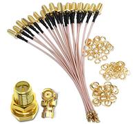 TUOLNK Câble coaxial RP-SMA vers IPX UFL U.FL MHF1 vers RPSMA câble coaxial femelle pour Mini câble d'antenne d'extension d'antenne Wifi PCI 8 pouces (20 cm) 5 pièces