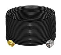 TUOLNK Câble coaxial SMA vers N RG58 65,6 pieds (20M) Câble d'extension d'antenne WiFi à faible perte Noir Câble coaxial SMA mâle vers N mâle 50ohm pour antenne 3G 4G LTE Radio-amateur